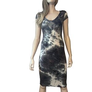 See You Monday Los Angeles Dress Bodycon Tie Dye Print Stretch Super Soft Cosy